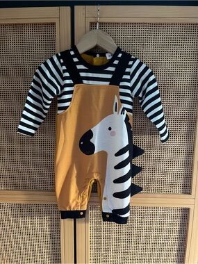 Kids 0-3M Zebra Onesie